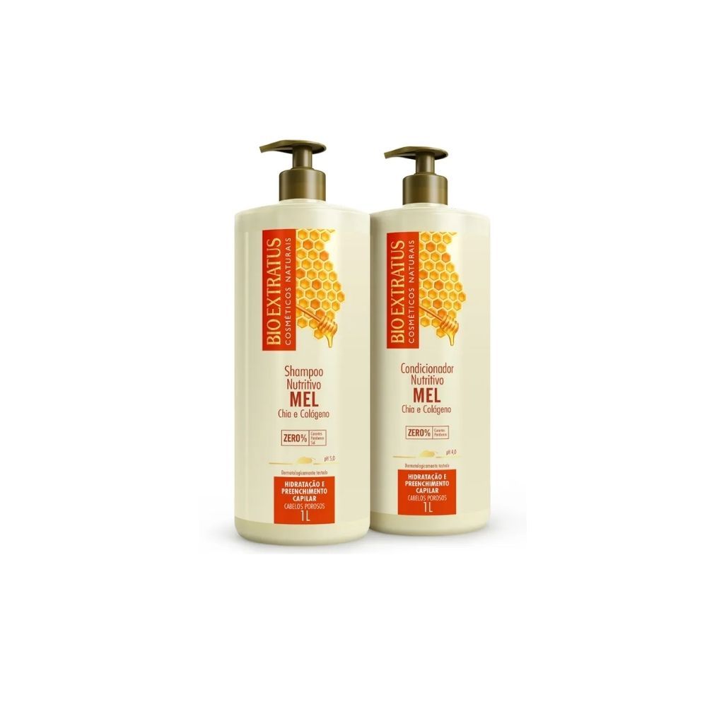 KIT BIO EXTRATUS MEL SHAMPOO E CONDICIONADOR 1L