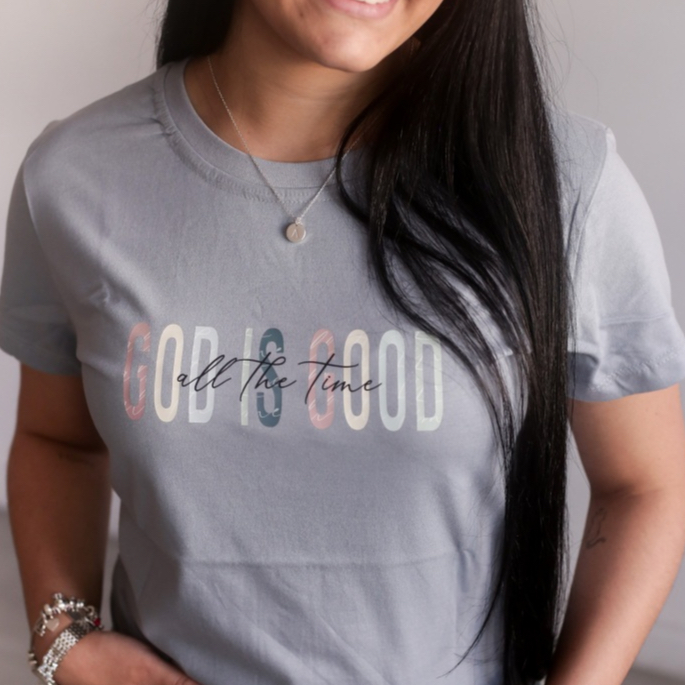 Camiseta Blusa Feminina Tshirt 100% Algodão Estampa God Is Good