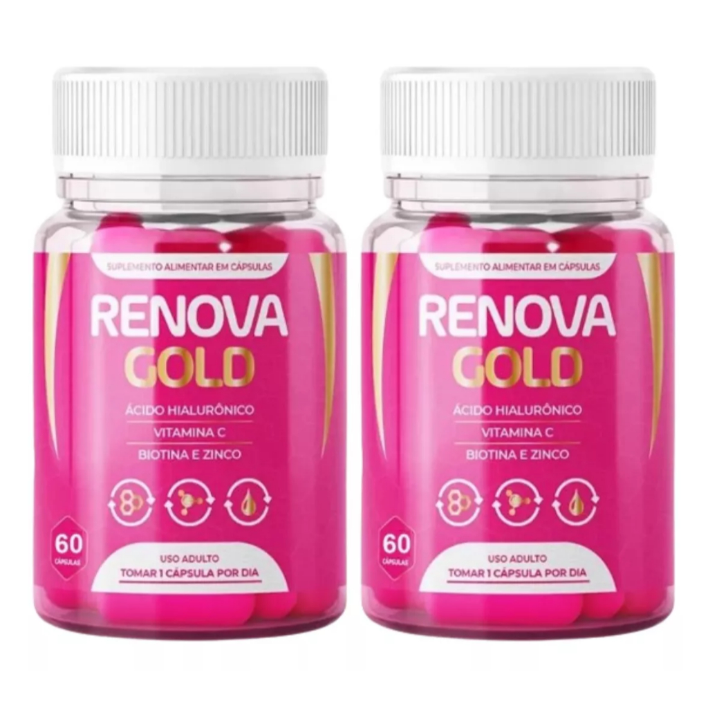 2x Renova Gold 60 Cáps Tratamento 2 Meses Original