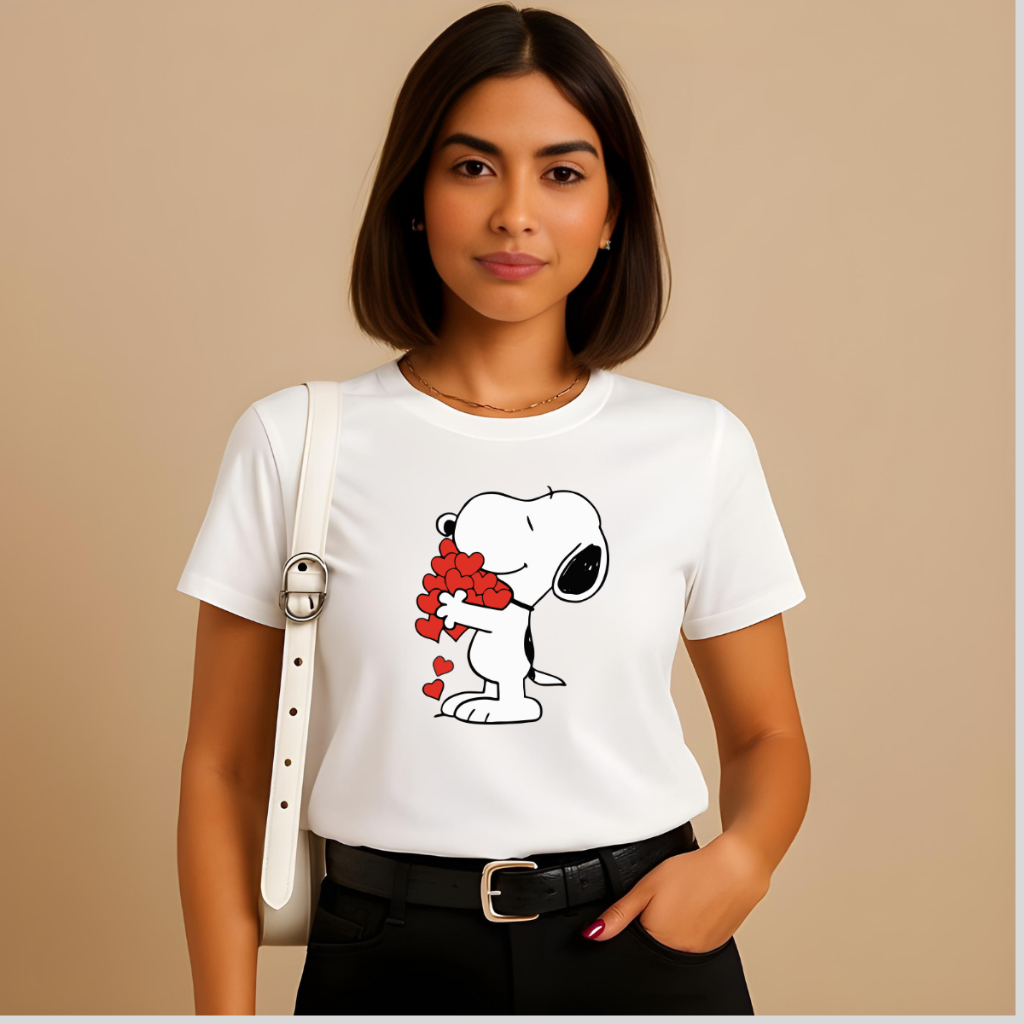 T-shirt Baby Look Blusinha Feminina Snoop 100% Algodão