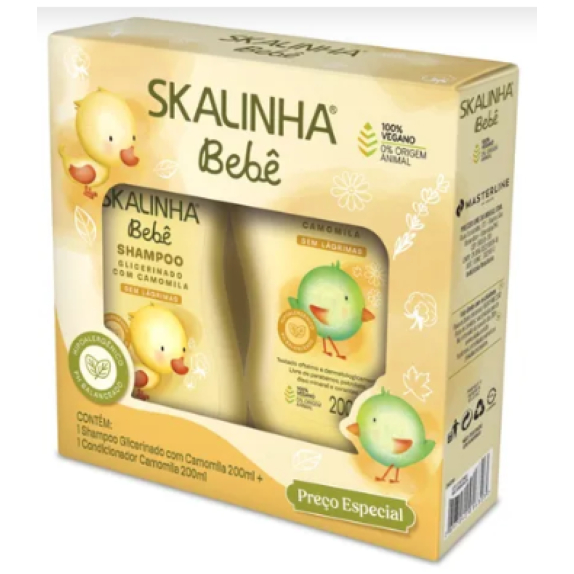 Kit Shampoo E Condicionador Bebê Infantil Camomila Skala