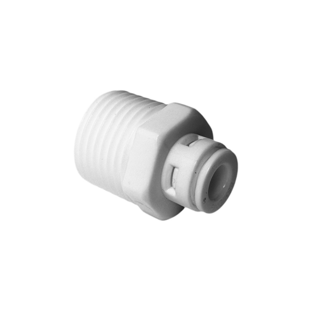 Conector Engate Rápido 1/4 6mm Reto Rosca 1/2 P/ Filtro Água