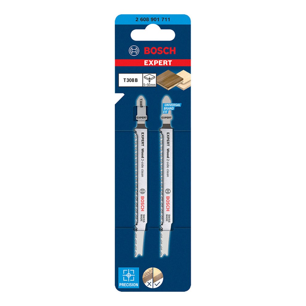 Lâmina de serra tico tico Bosch EXPERT Wood 2-SideClean T308B, 2 lâminas