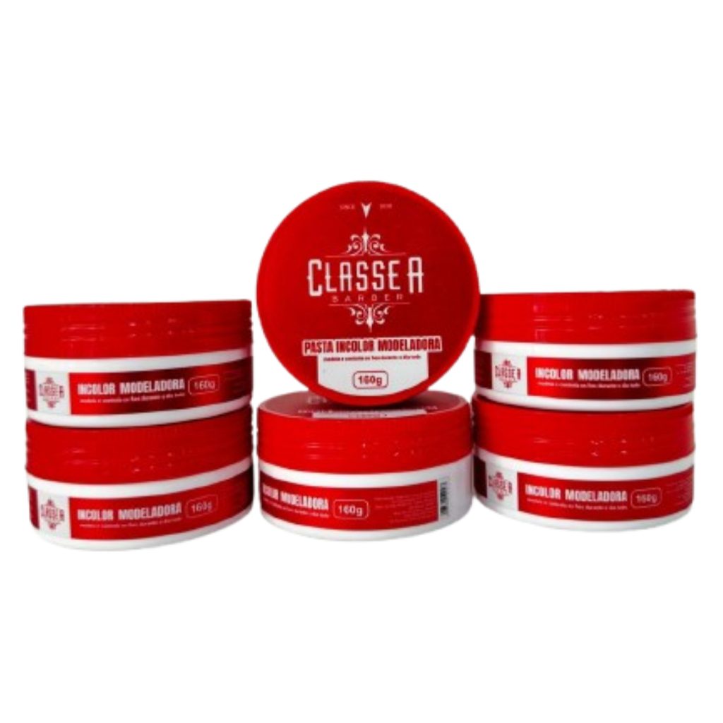 Kit com 6 Cera Pasta Modeladora Incolor Classe A