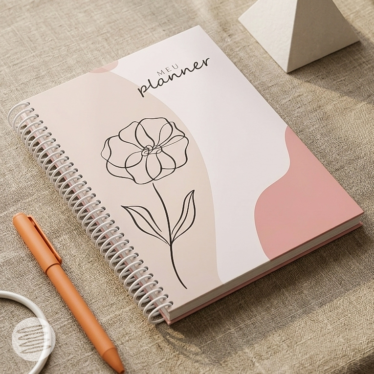 Life Planner Semanal Mensal Datado 2026 ou Não Datado Capa Dura | MP5 | FábriCaderno