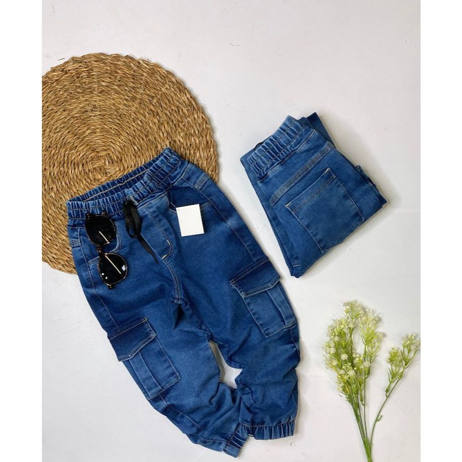 Calça Infantil Juvenil Menino Cargo Jeans