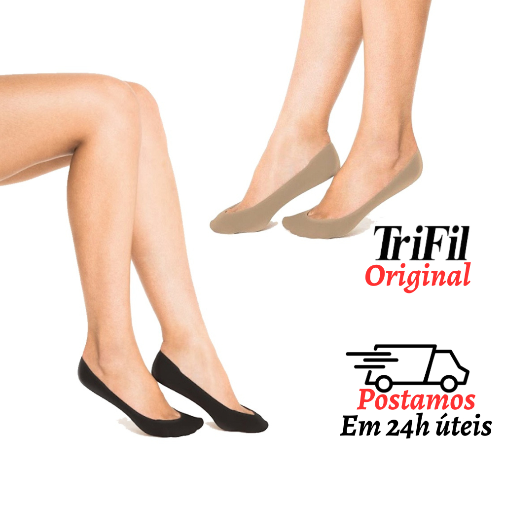 Kit 4 Par Meia Trifil Sapatilha Invisível Fio 70  Moda Feminina 6136