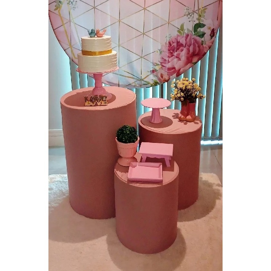 trio capas cilindros rose gold veste facil com elastico lisas