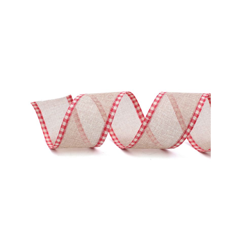 Fita Borda Xadrez - Vermelho e Branco -  6,3 cm x 9,14 m - 1 unidade - Cromus  - Rizzo