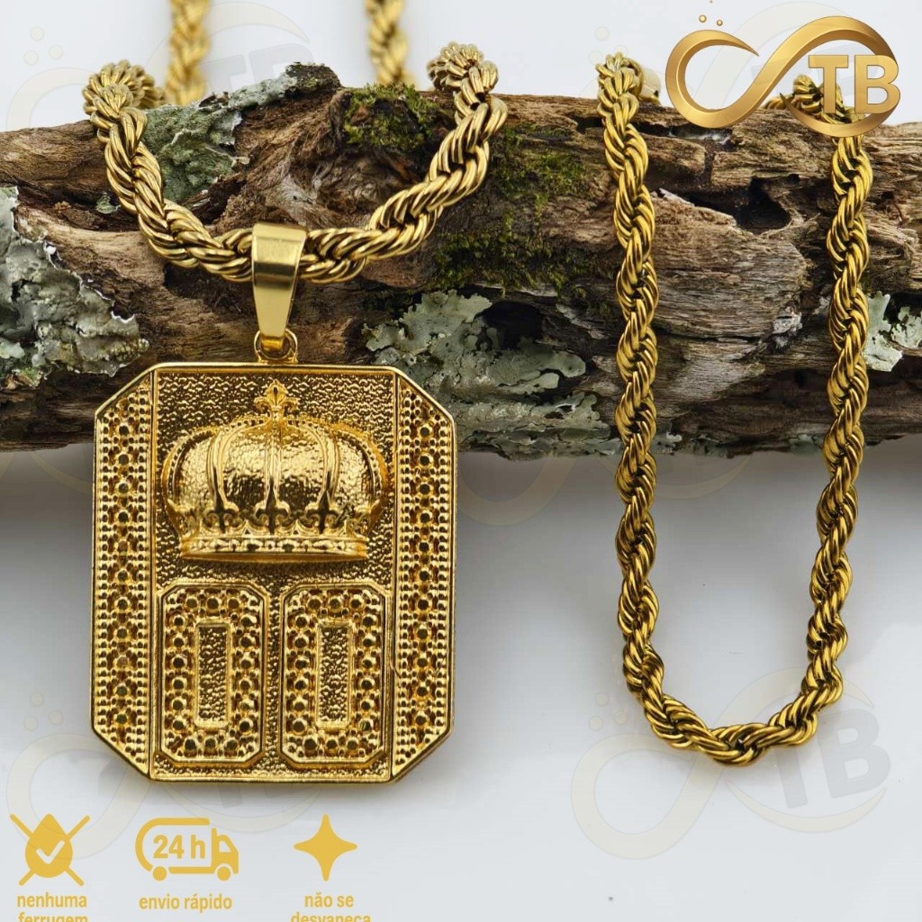 TB Acessórios kit de Moeda Antiga com Corrente Multicamadas Beleza Significado em Joias de Ouro 18K