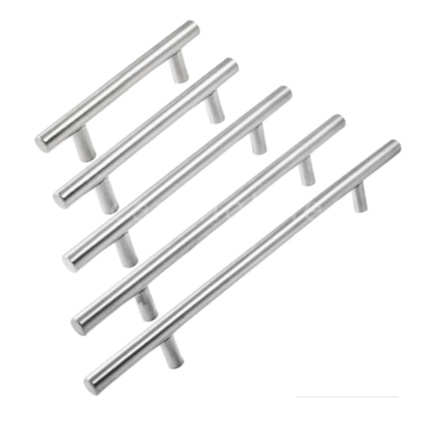 Kit 3 UND Puxador em Aço Inox Tubular  6,4 cm - 44,8 cm