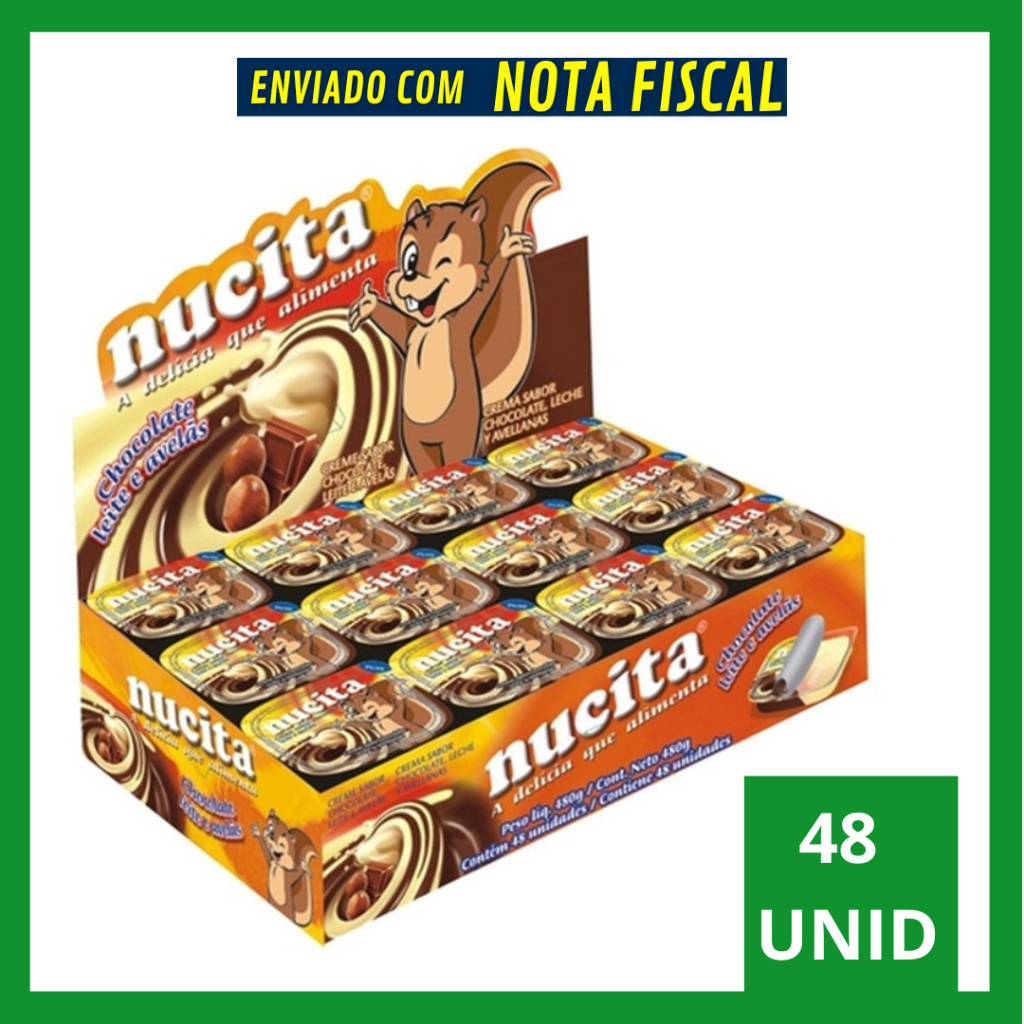 Chocolate Nucita Creme Avelã Caixa Bicolor 48un