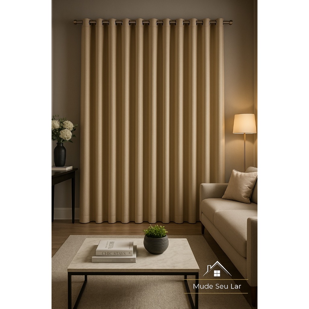 Cortina Blackout Tecido Premium Corta Luz Total | Elegância, Conforto e Proteção Solar