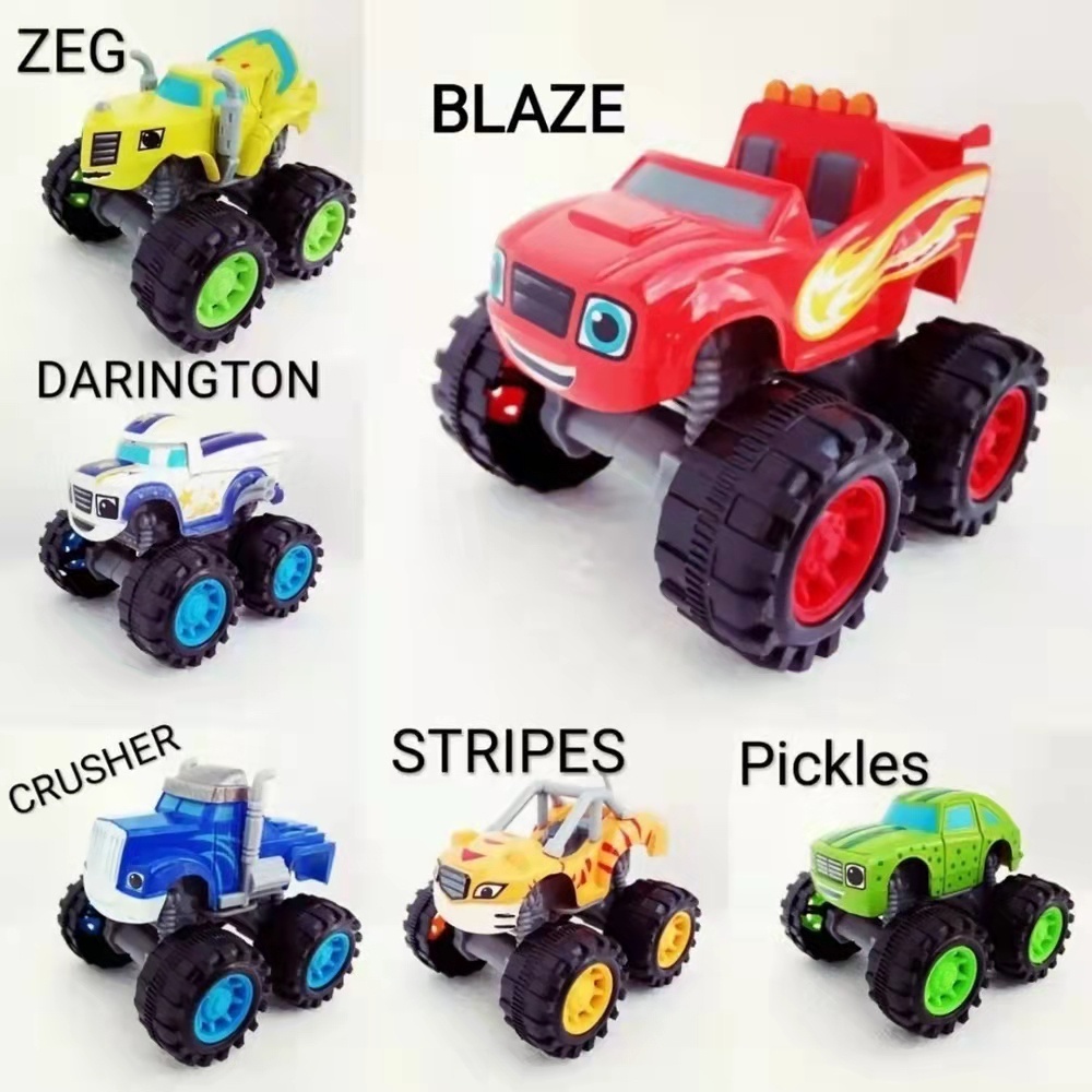 Carrinhos 6 De Fricçao Blaze Monster Machine Racer Brinquedo
