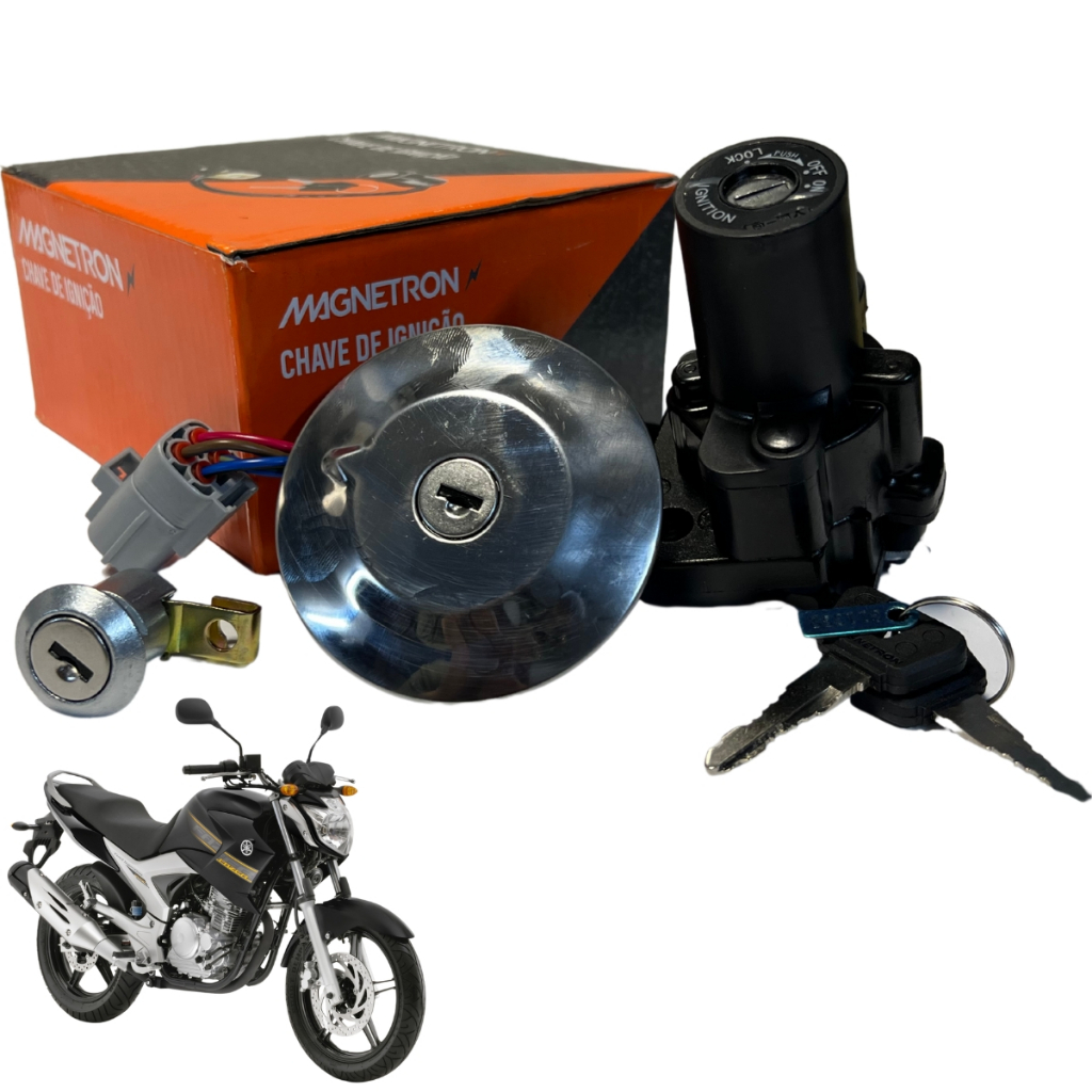 Kit Chave Ignicao Yamaha Fazer Ys 250 2011 2012 2013 2014 2015 Magnetron Contato Conjunto De Travas