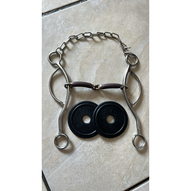 Bridão Levantador Inox Para Cavalo Com Bocal De Ferro Articulado