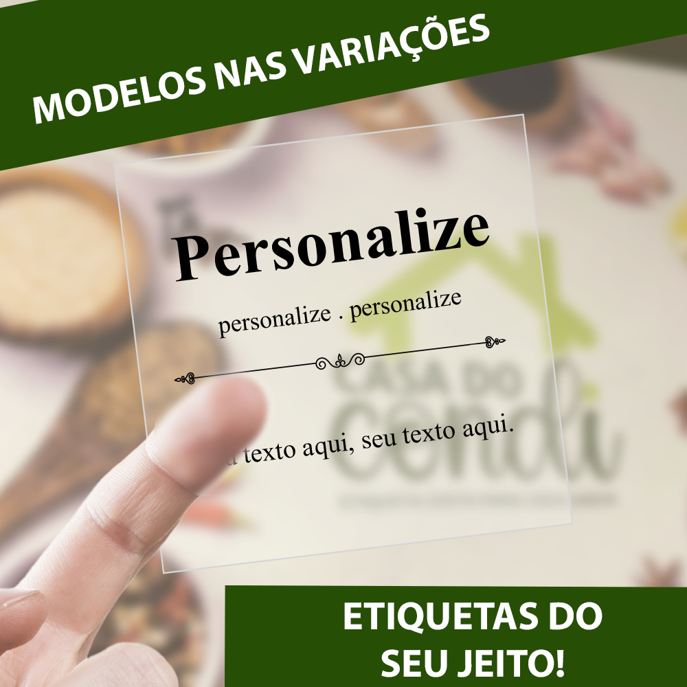 Adesivos Personalizados Para Mantimentos Potes de Cozinha Frases Divertidas7x7cm