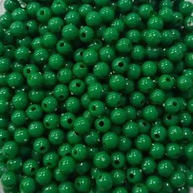 MIÇANGA LEITOSA PLASTICA c furo ( 6 mm ) VERDE BANDEIRA