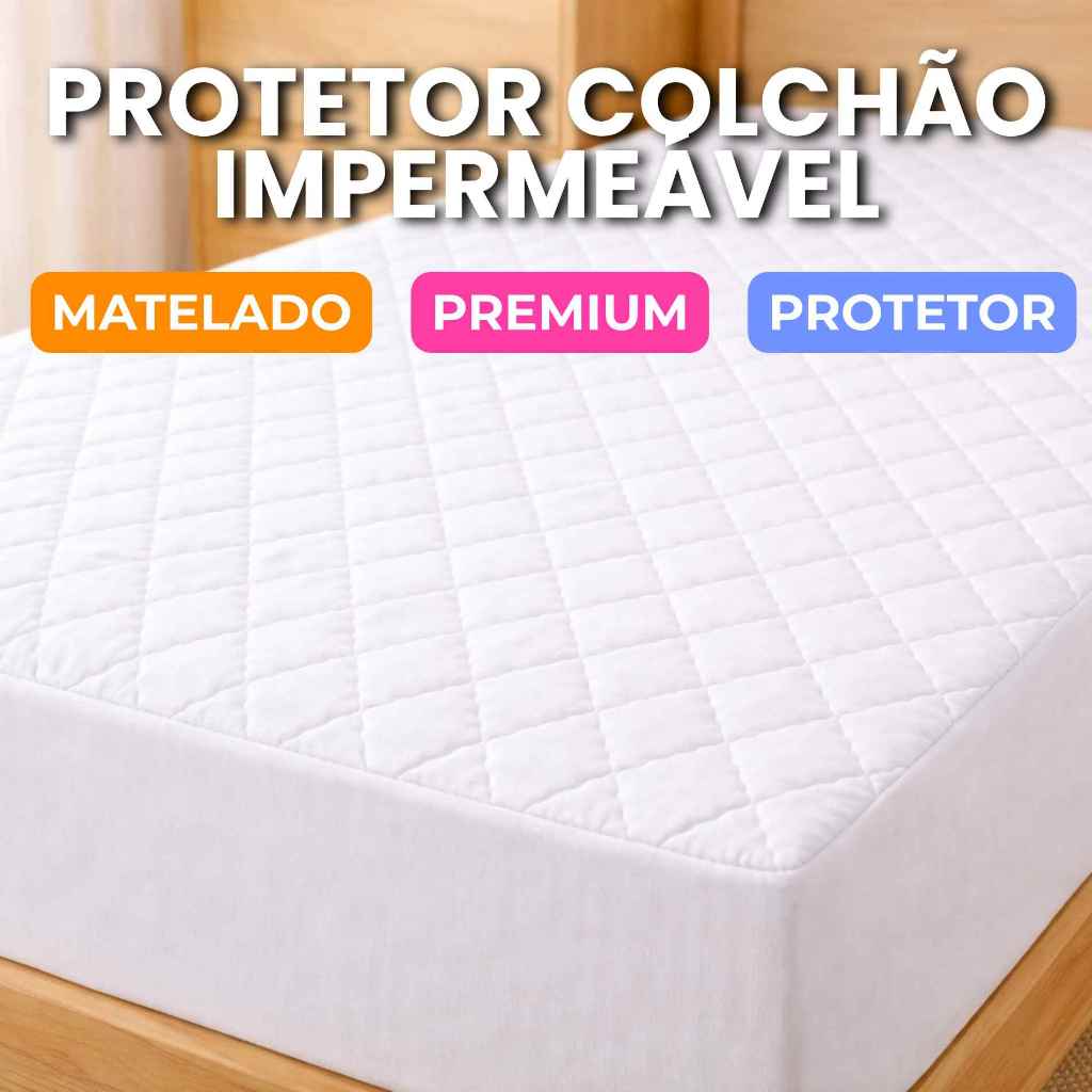Protetor de Colchão Capa Impermeável  Ánti-ácaro Solteiro Viuva Casal Queen King