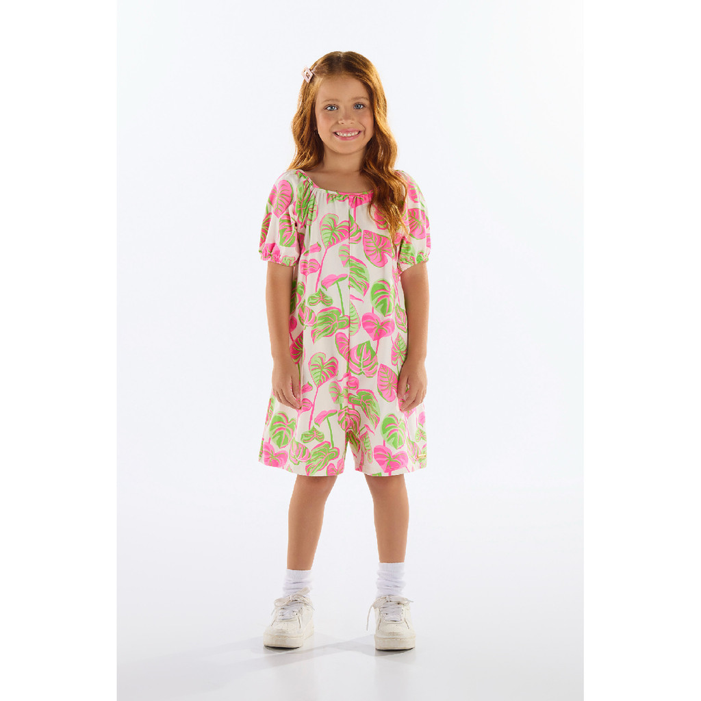 Macaquinho Estampado para Menina Quimby