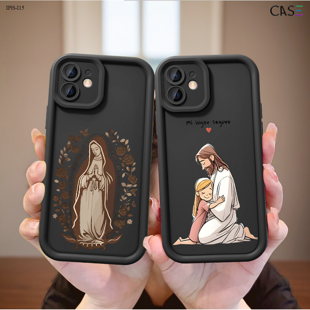 Capinha Jesus Preto Para iPhone 17 17E 16 16E 15 14 13 12 11 X XS XR 7 8 SE Pro Max Plus Capa de Silicone Celular TY6821