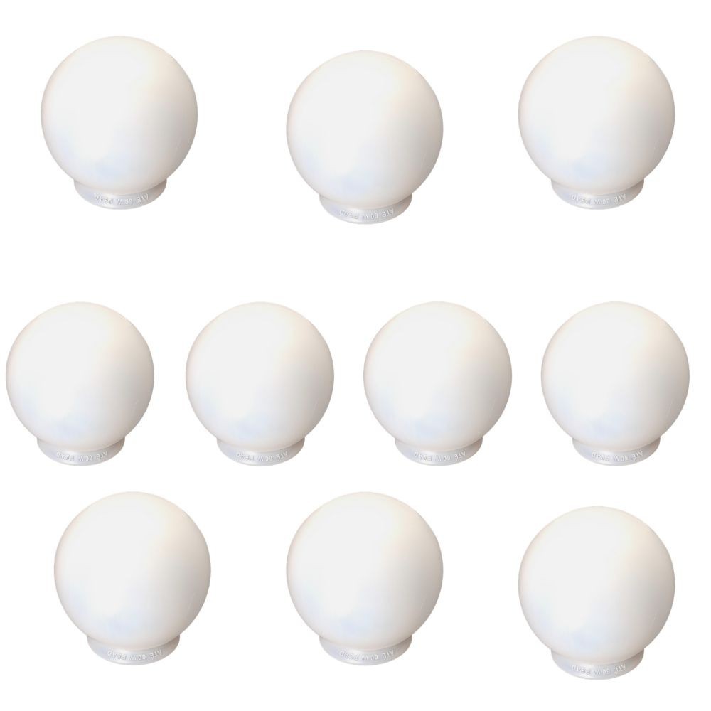 Kit Com 10 Globos Bolinha Para Ventilador De Teto ou Lustre com Boca de 10 cm