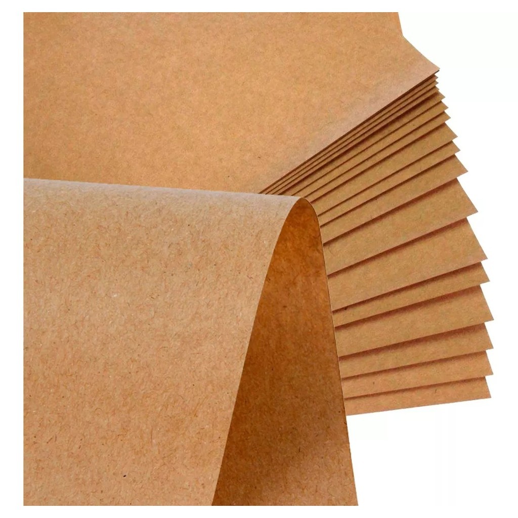 Kit 10 Folhas Papel Kraft Natural 200g ou 240g  66x96cm