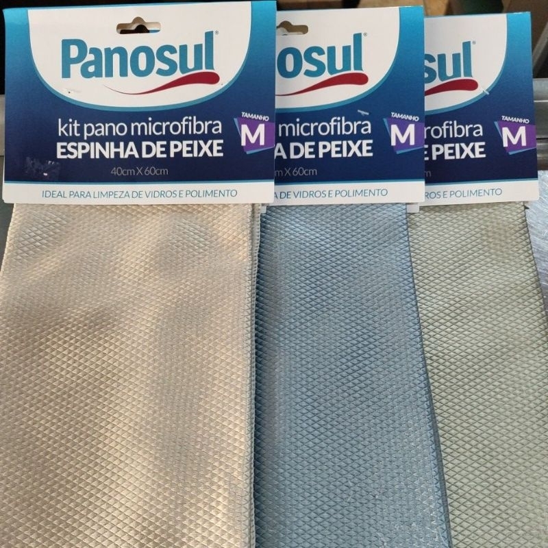 kit 3 Panos Microfibra Escama de Peixe 40x60cm sortido