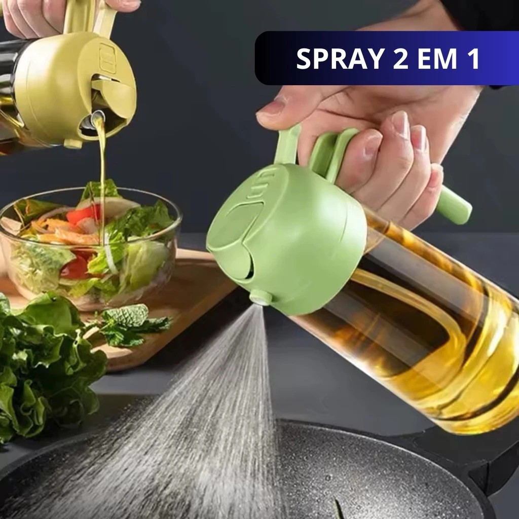 Spray Borrifador Azeite Vinagre Culinário Pulverizador Vidro Galheteiro em acrílico