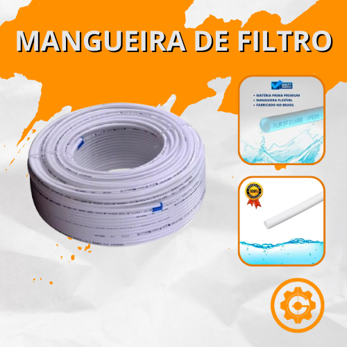 Mangueira Atóxica Branca PEBD 1/4 – Purificador, Bebedouro, Filtro de Água Escolha a Metragem