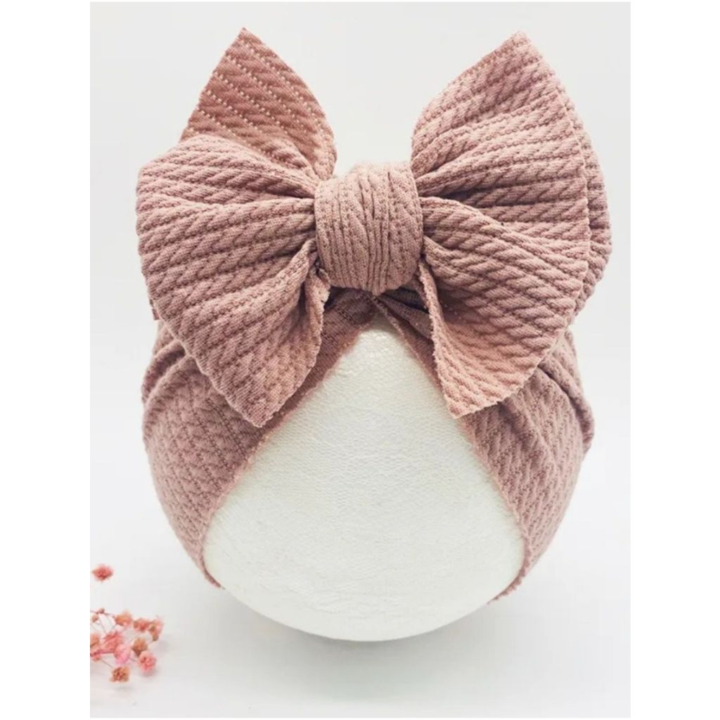 Turbante Infantil Com Laço Touca Para Bebês Meninas Zoe RN