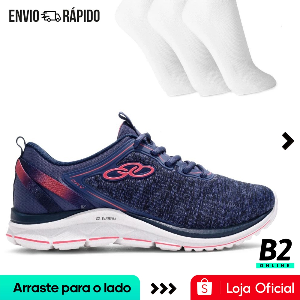 Tênis Olympikus Day Feminino + 3 Pares de Meias