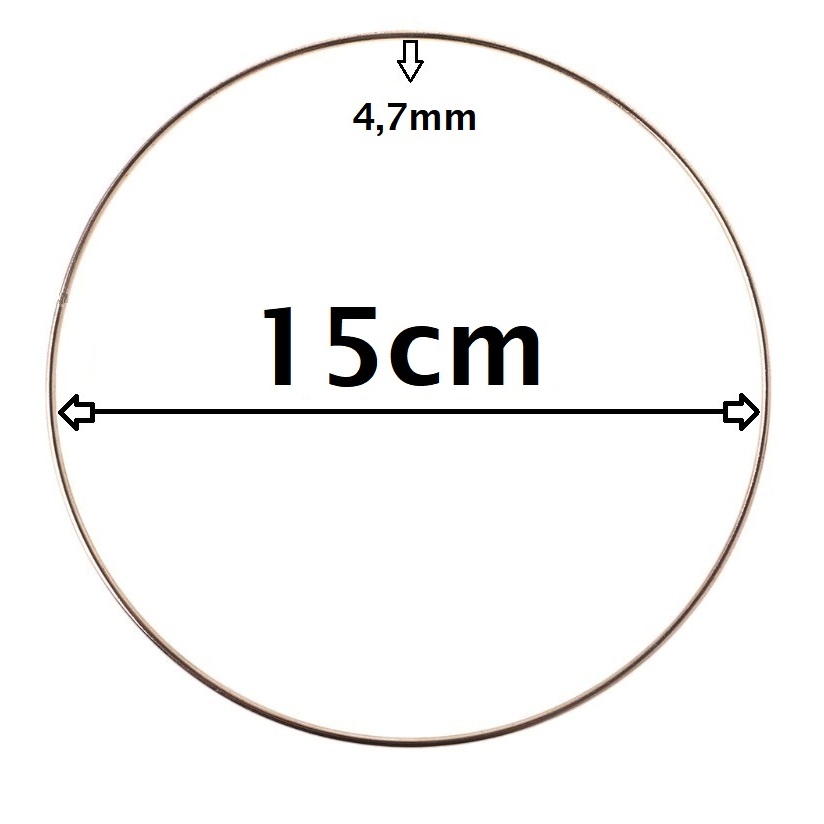 Aro de Metal 15cm de Diâmetro com espessura de 4,7mm