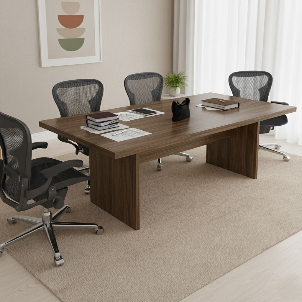 Mesa para Reunião 6 Lugares 200x100cm Nogal