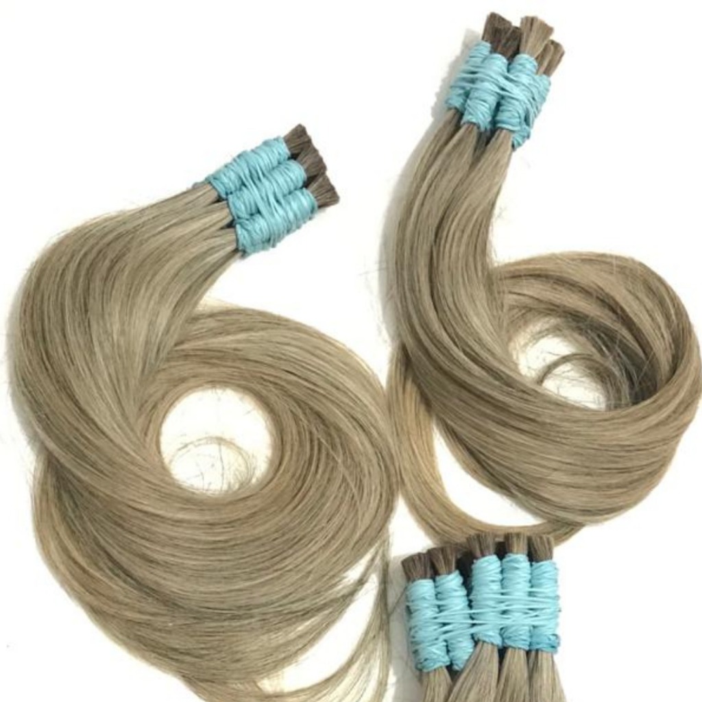 Cabelo Humano Para Mega-Hair Loiro Mesclado Indiano Liso Com 30 Gramas.
