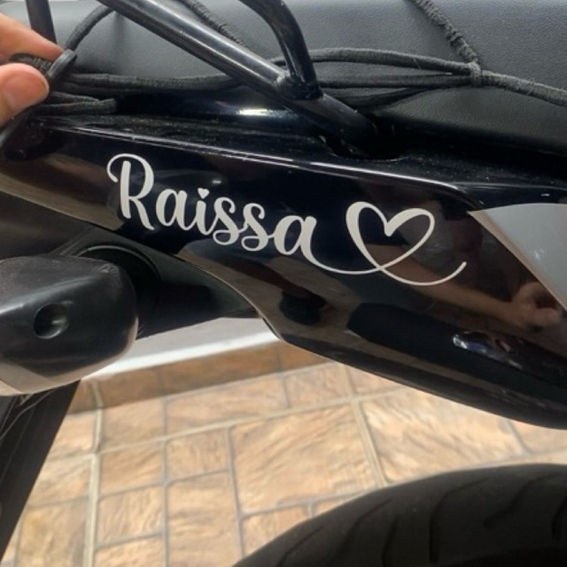 Adesivo Personalizado com Nome para Moto Carro Caminhão Adesivo Nome Namorada Com Coração