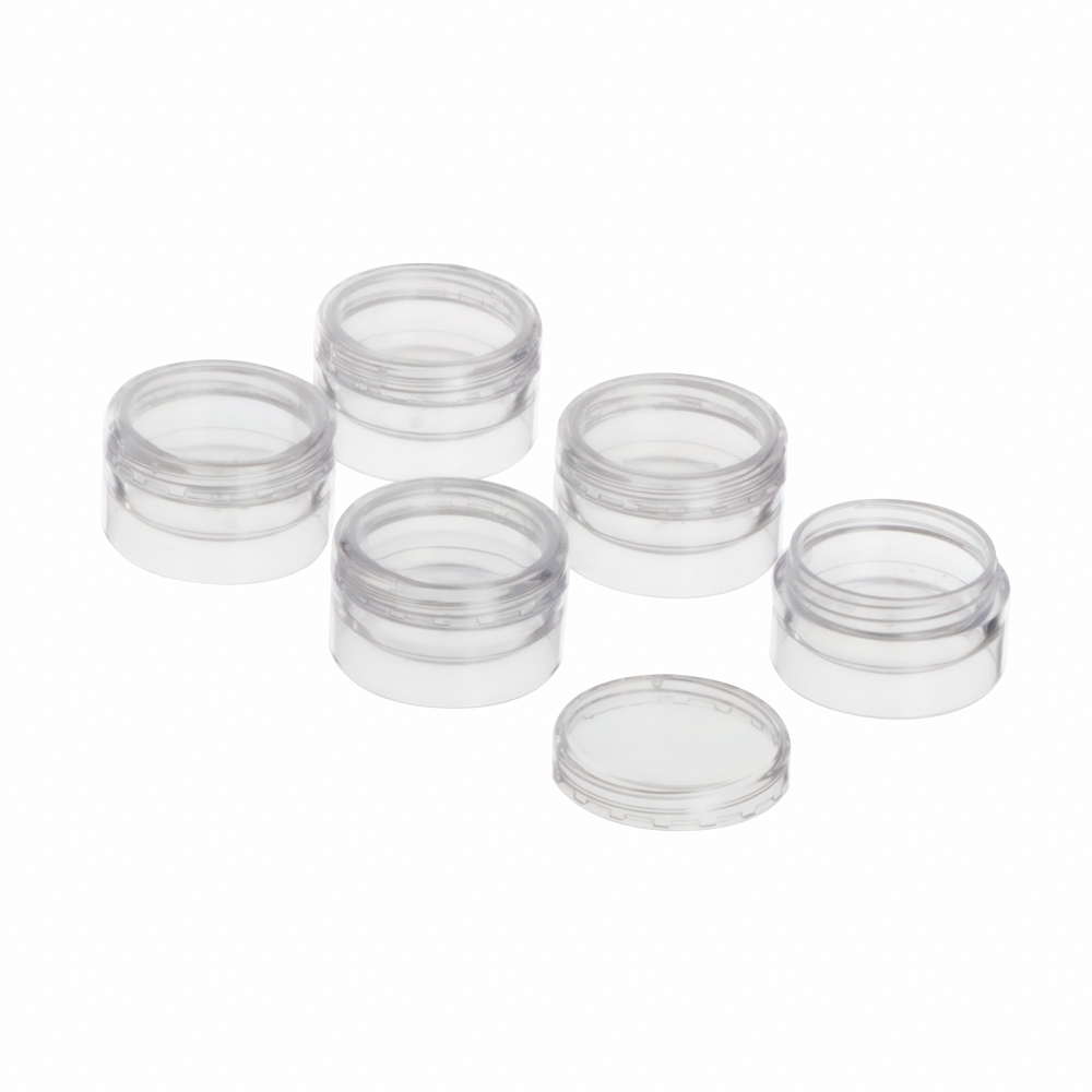 Kit Potinhos Pote Acrilico Lembrancinha Amostra C/ Tampa rosca Colorido Transparente