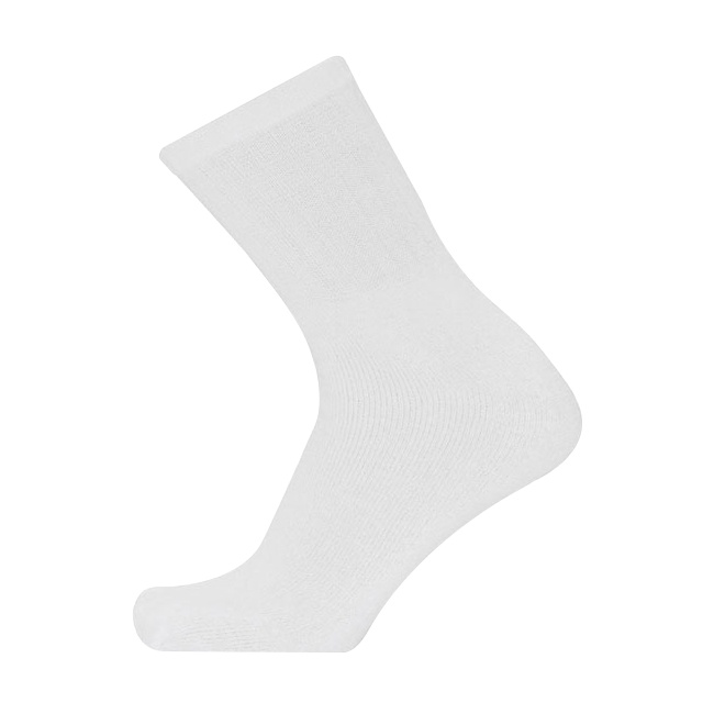 Meia M10 Cano Médio Algodão Branco - QLC SPORT