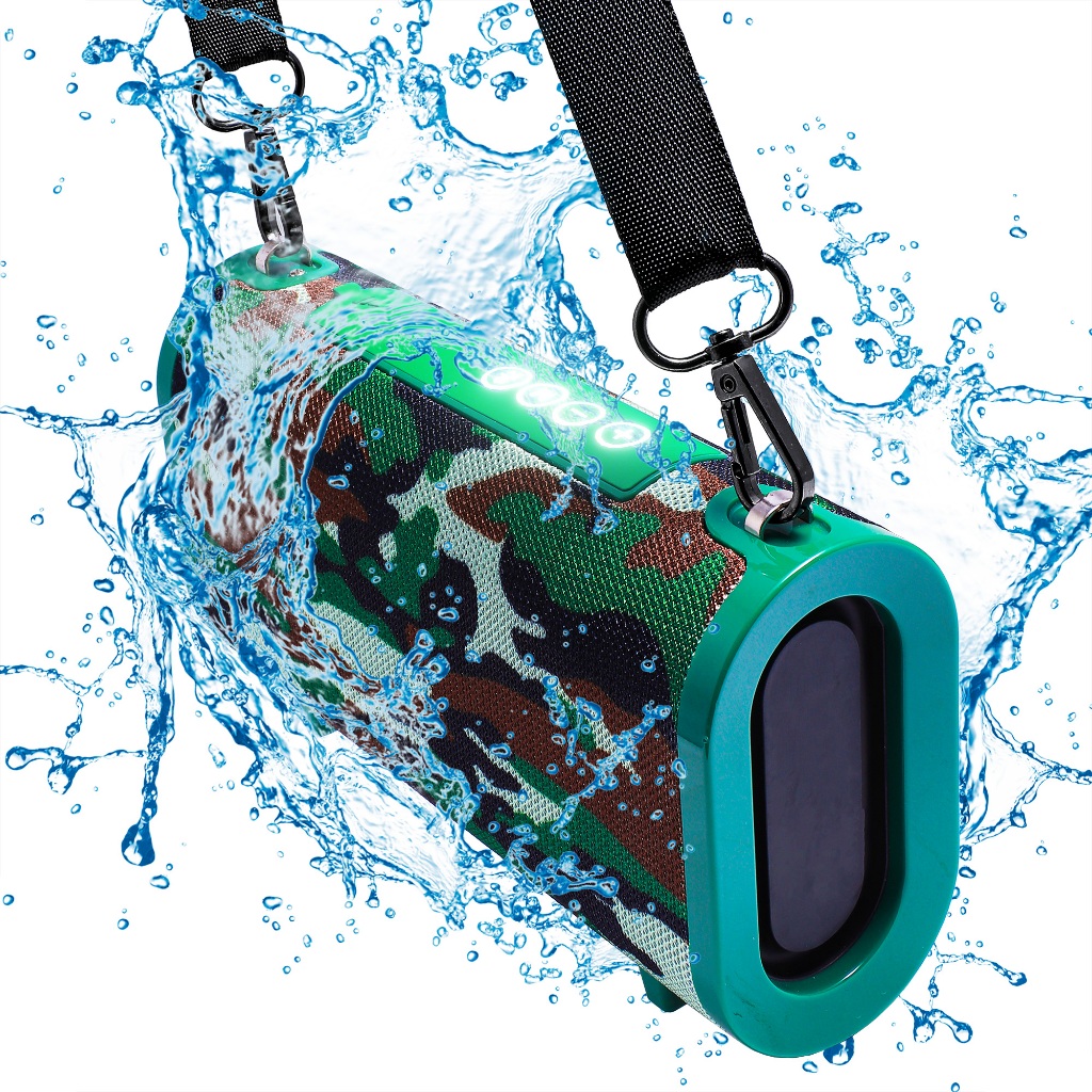 Caixinha De Som Alto Falante 12W Bluetooth Com Alça Transporte Fm Integrado TWS P2 Pendrive SD USB