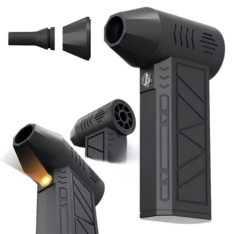 Soprador Turbo Jato Portátil 130.000 RPM – Motor Brushless, Sem Fio e Super Potente