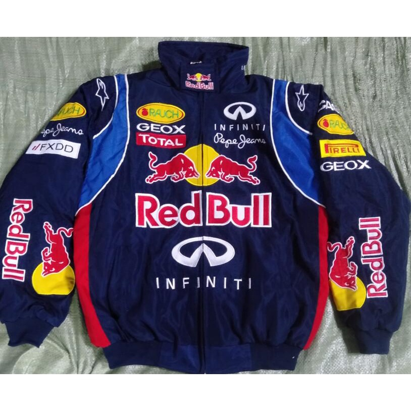 2024 Red Bull Casual Impresso Casaco De Motocicleta De Manga Comprida Solto De Beisebol