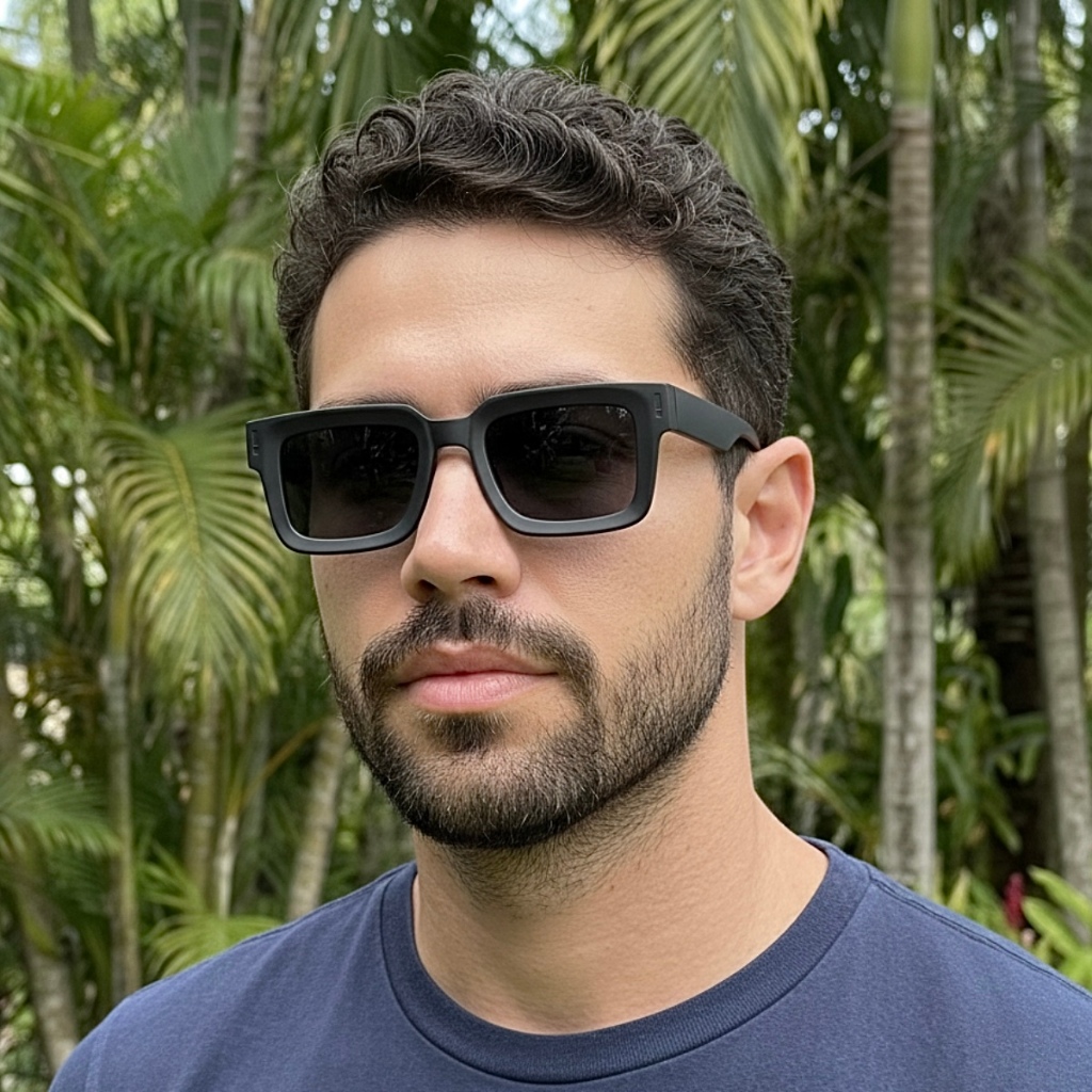 Óculos de Sol Quadrado Retro Tendência Luxo UV400 Masculino e Feminino