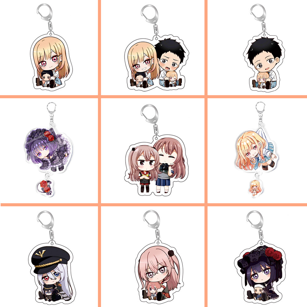 Meu Chaveiro De Plástico Darling Kitagawa Marin Cos Nome Peças De Bolsa Acessórios Bonitos Cartoon