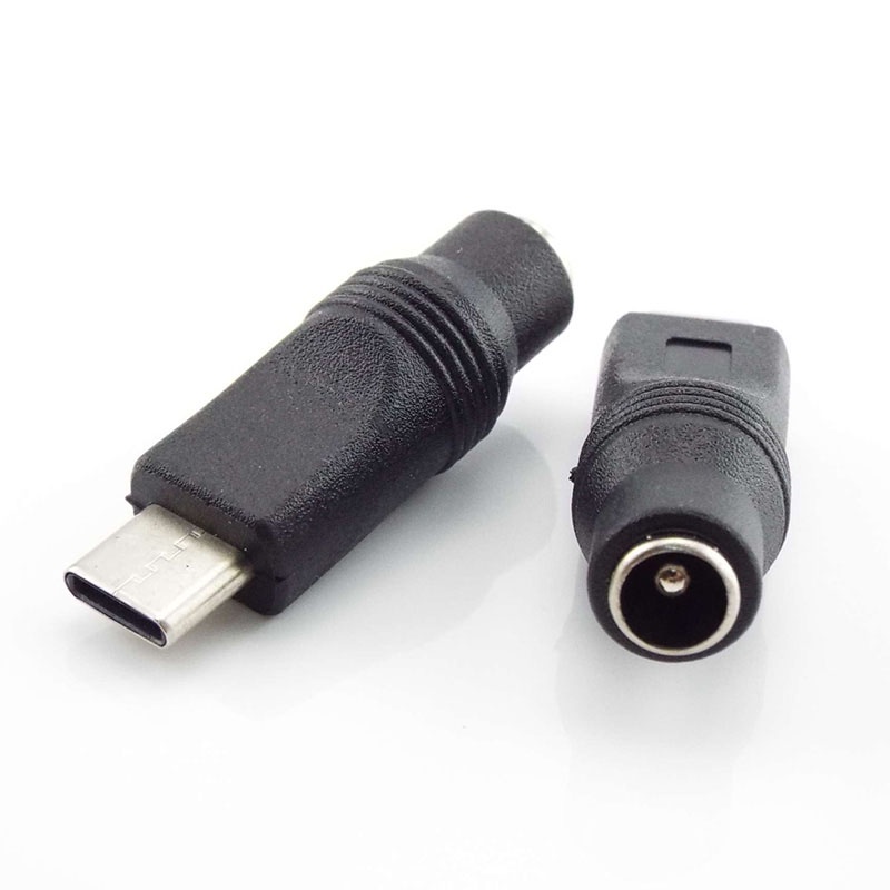 Adaptador De Alimentação DC 5.5x2.1mm Para Tipo-C USB Macho Fêmea Jack Conector Laptop Notebook Computador PC BRK1
