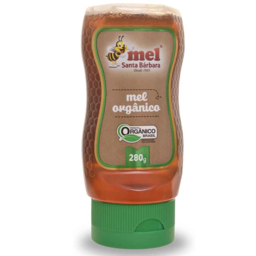 Mel Orgânico Santa Bárbara 280g | 100% Puro, Certificado, Sem Aquecimento Excessivo