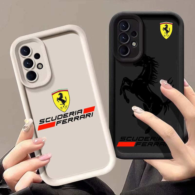 Capa De Telefone Ferrari Logo Cool Horse Para Samsung Galaxy A55 A54 5G A52 A53 A72 4G A35 A34 A32 A25 A23 A21S A16 A15