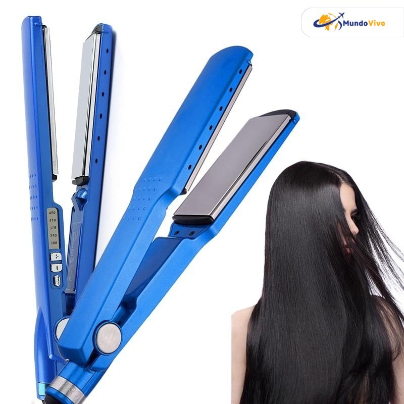 Alisador de cabelo profissional de titânio de dupla tensão 110-220V