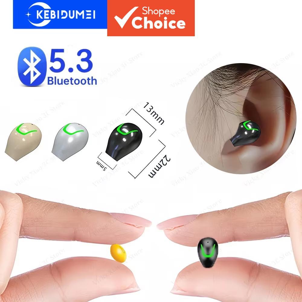 Fone de Ouvido Invisível Bluetooth 5.3 TWS Fones de Ouvido Sem Fio HiFi Intra-auricular com Cancelamento de Ruído ENC