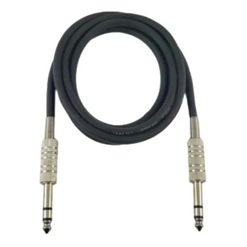 Cabo P10 Stereo X P10 Stereo 5 Metros - Balanceado - Niquel