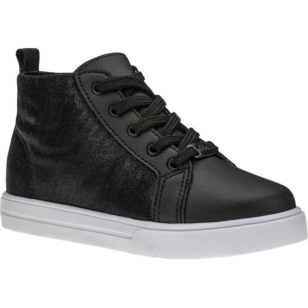 Tênis Botinha Infantil Coturno Feminino Casual Com Brilho